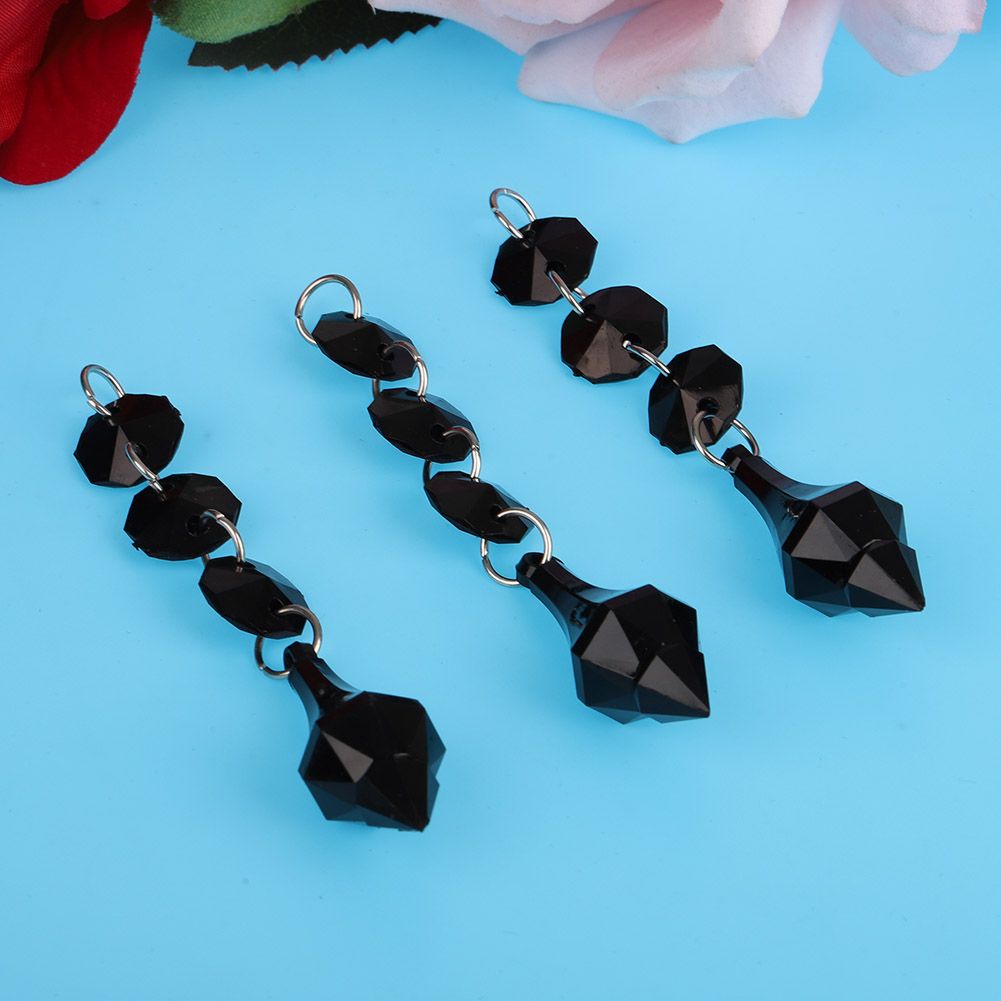 DIY Transparent Acrylic Ball Bead Hanging Pendant Decoration Ornament Accessory (M)