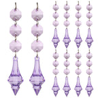 Crystal-Look Acrylic Christmas Pendants – 10pc