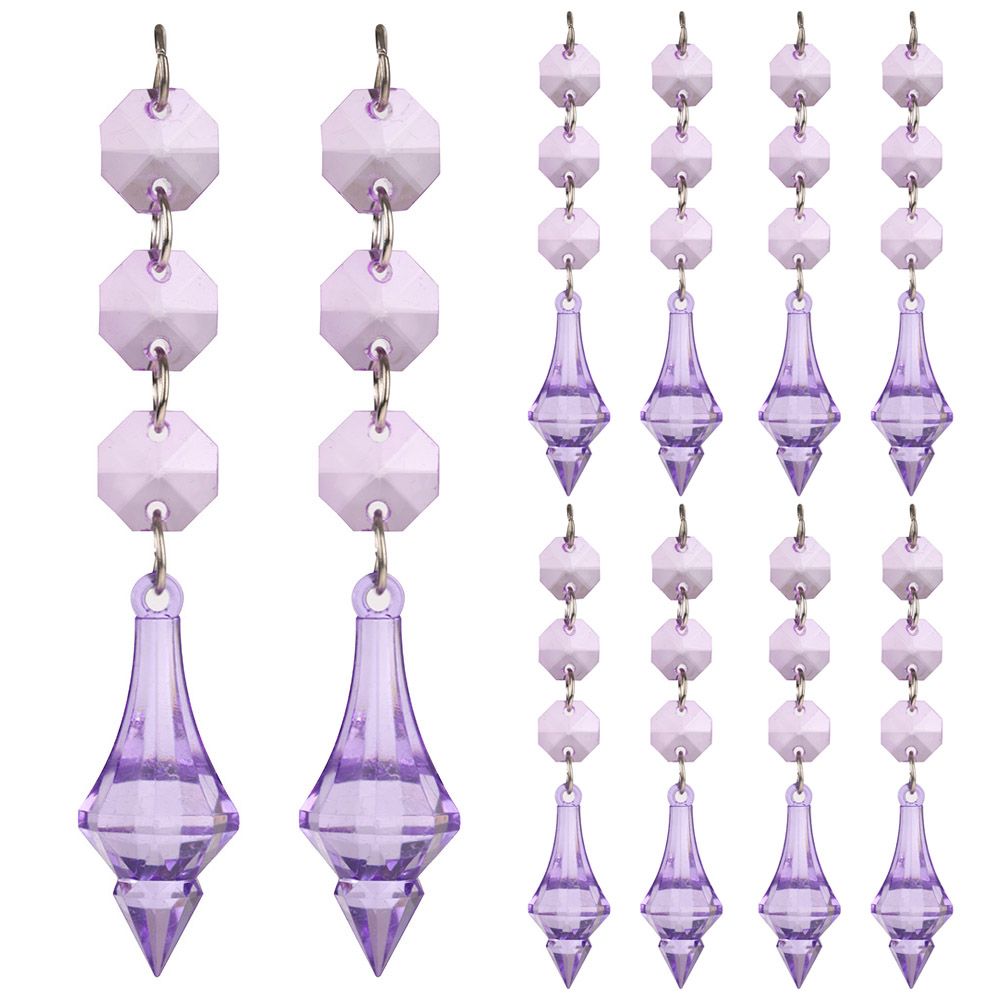 Crystal-Look Acrylic Christmas Pendants – 10pc