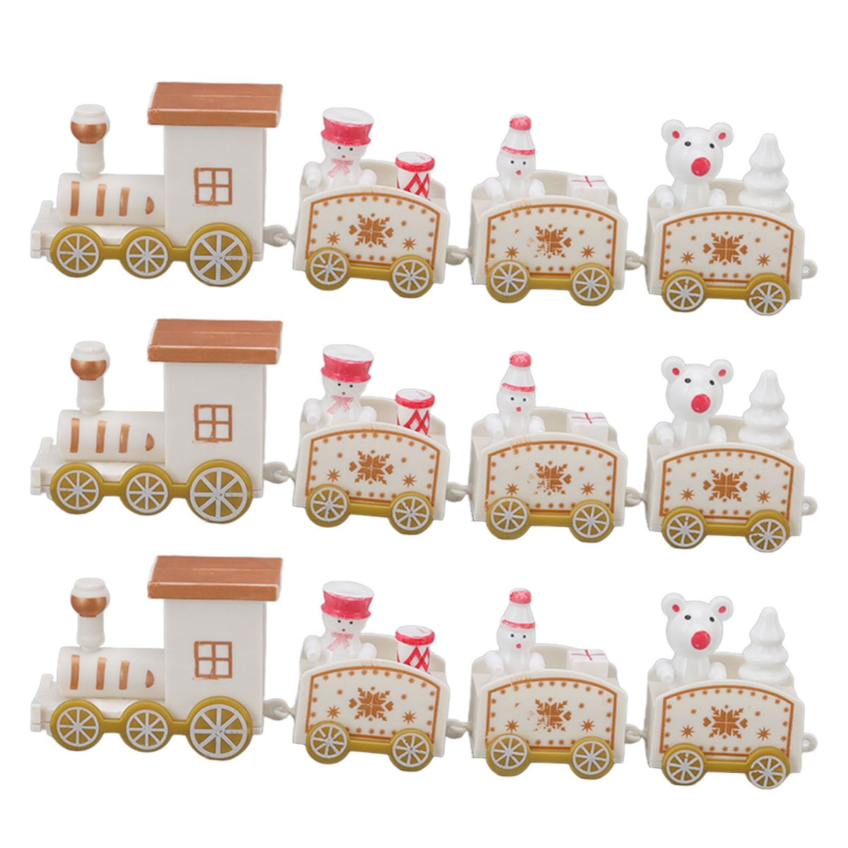 Mini Christmas Train Decoration Set – 3 Piece