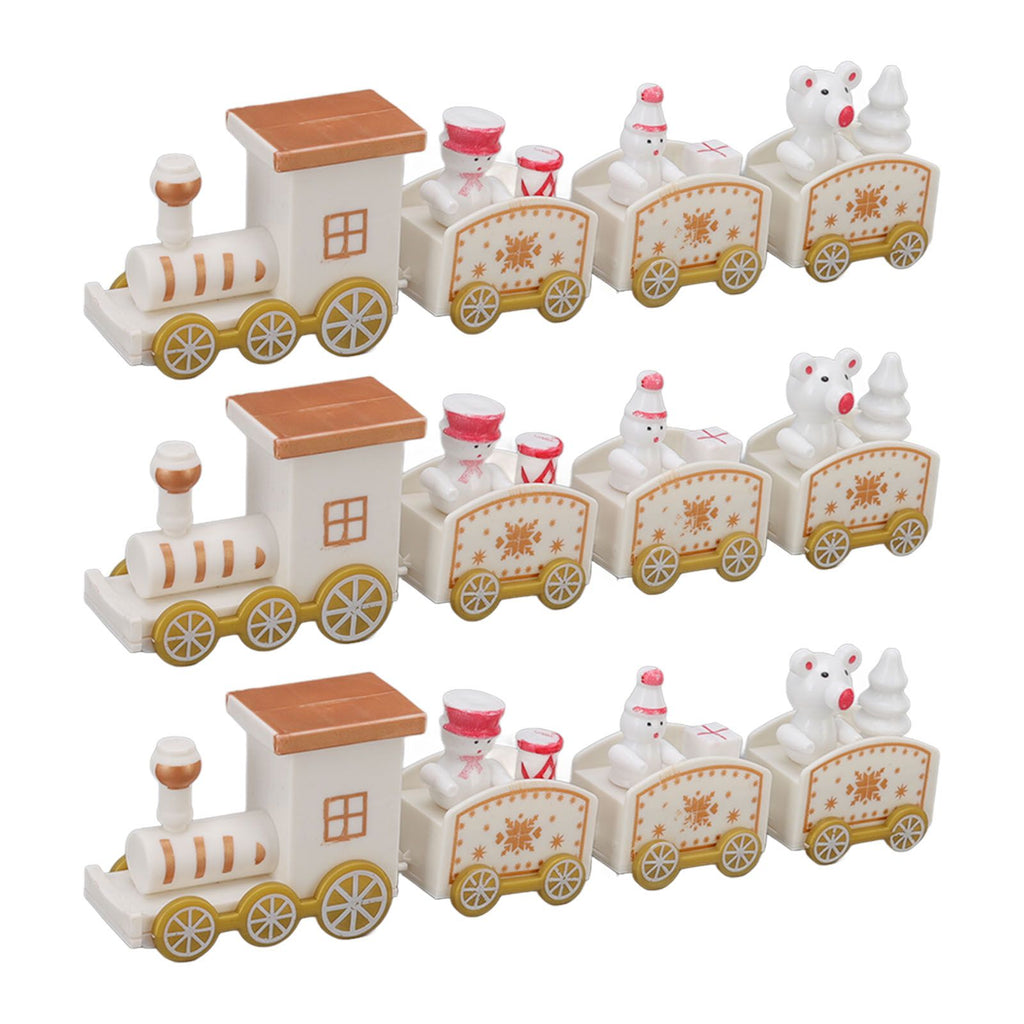 Mini Christmas Train Decoration Set – 3 Piece