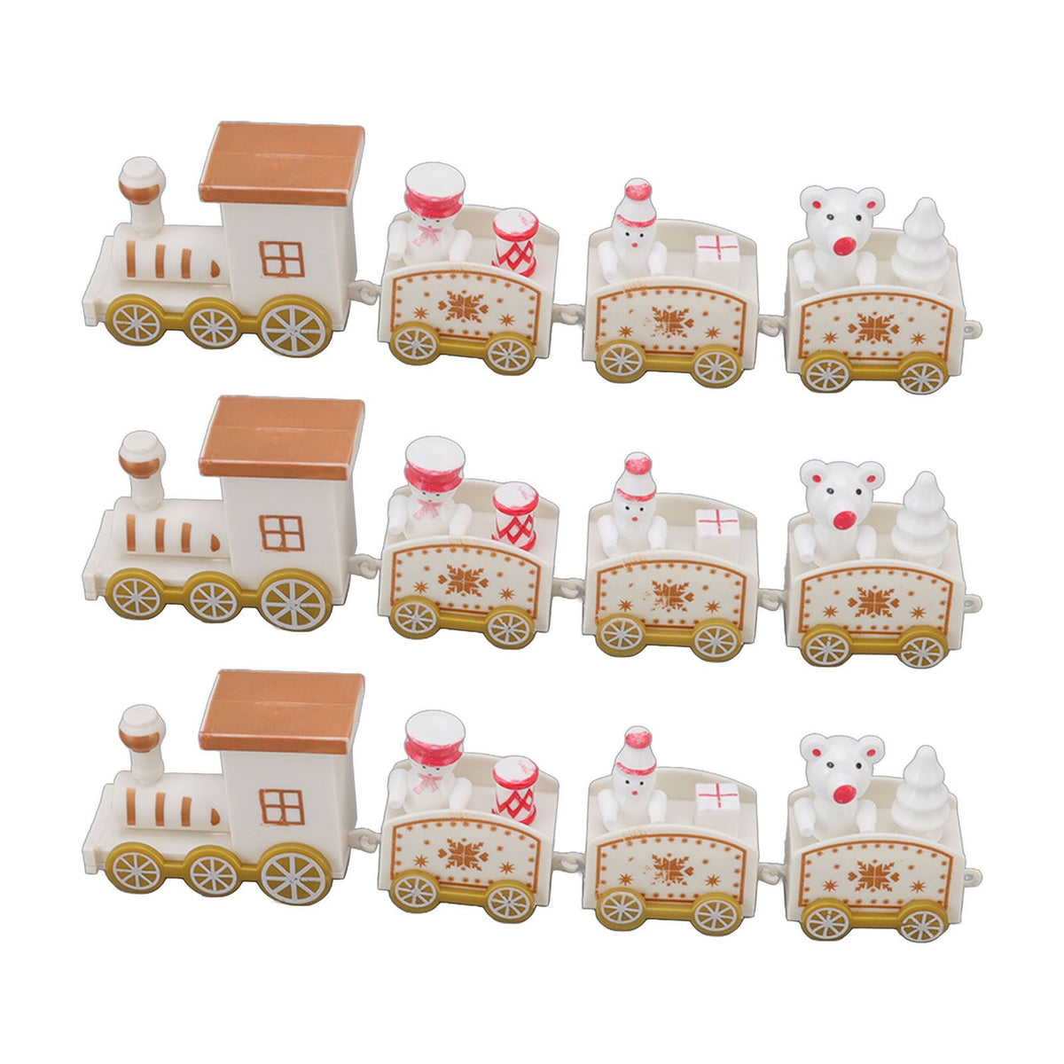 Mini Christmas Train Decoration Set – 3 Piece
