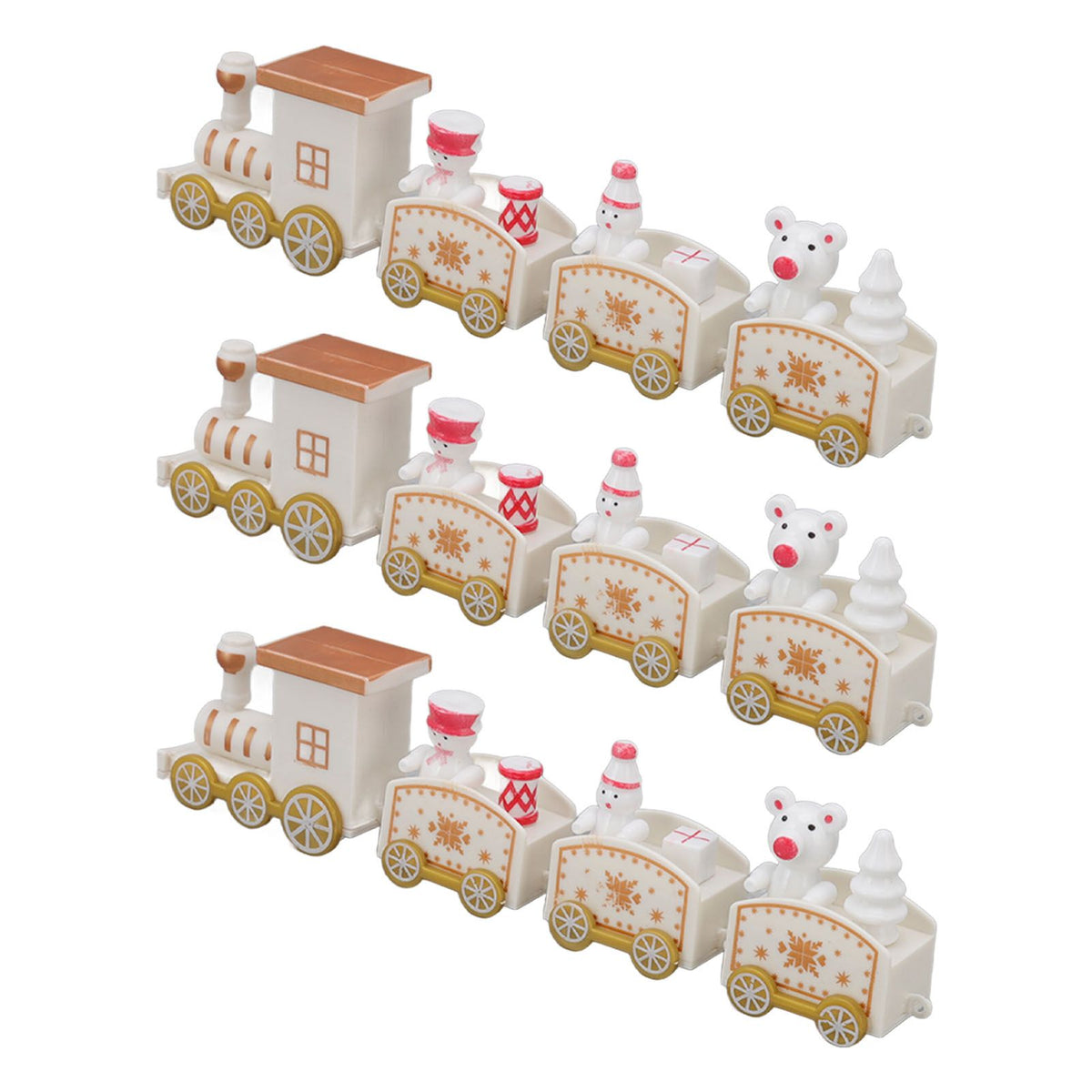 Mini Christmas Train Decoration Set – 3 Piece