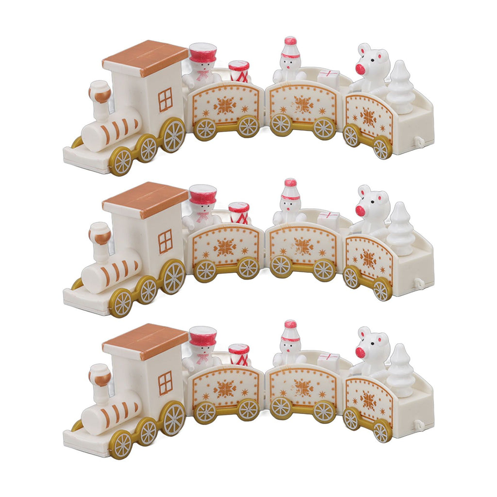 Mini Christmas Train Decoration Set – 3 Piece