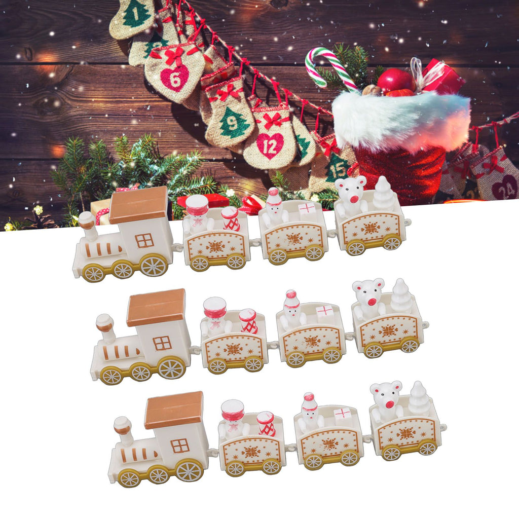 Mini Christmas Train Decoration Set – 3 Piece