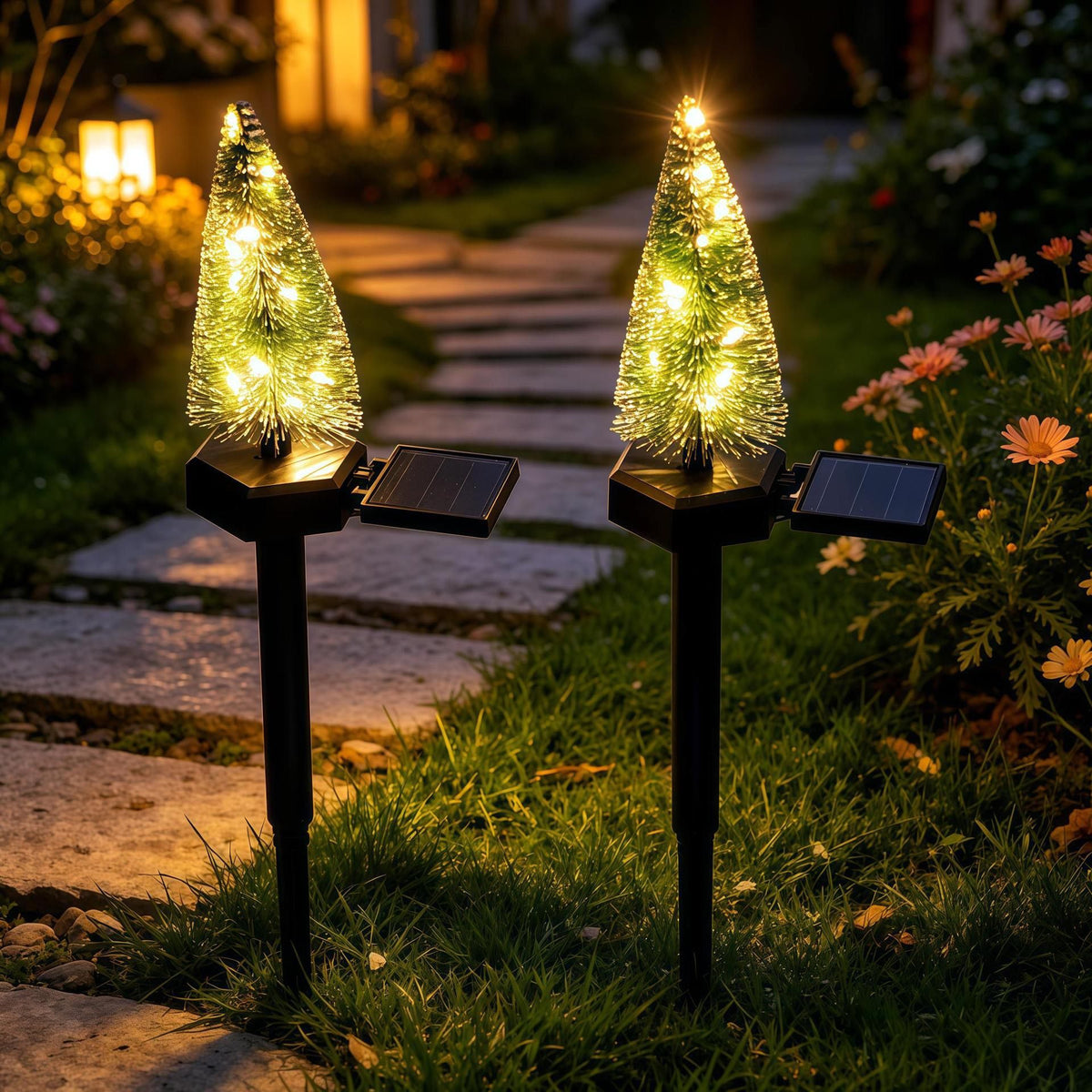 Solar Christmas Tree Stake Light – 41cm