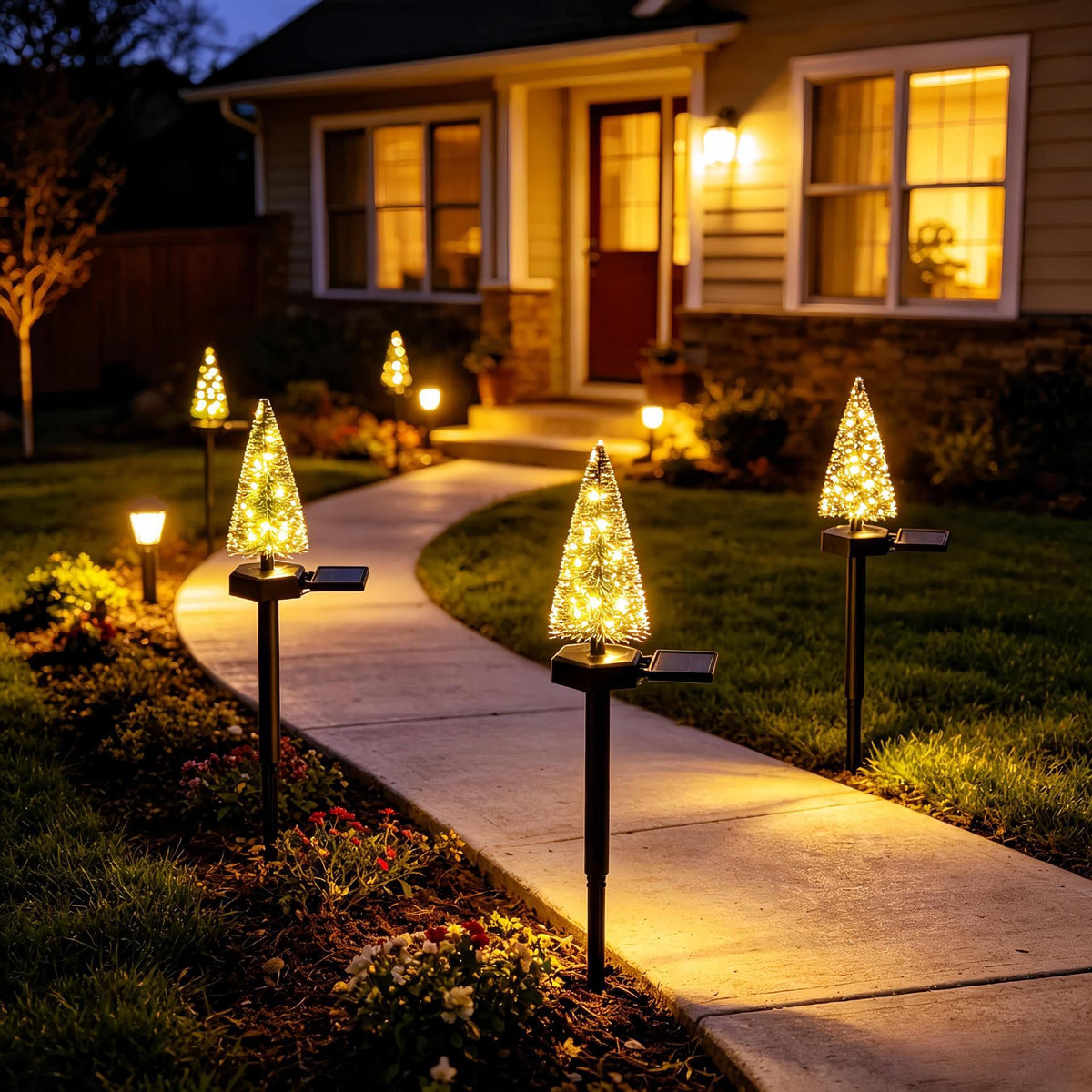 Solar Christmas Tree Stake Light – 41cm