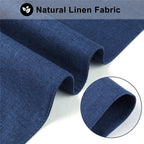 Cloth Placemats Set of 6, Cotton Linen Blend Machine Washable Durable Linen Table Mats, Heat Resistant Placemats Wrinkle Free Place Mats for Dining Table, Easy to Clean (Navy Blue, 6)，Only table mats