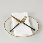 2pcs Kitchen 50*50CM Solid  Cloth Napkins for Round Square Rectangle Tablecloth for Wedding Party Restaurant Banquet Dining Buffet Table Picnic Decorations (Napkins-white)