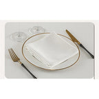 2pcs Kitchen 50*50CM Solid  Cloth Napkins for Round Square Rectangle Tablecloth for Wedding Party Restaurant Banquet Dining Buffet Table Picnic Decorations (Napkins-white)