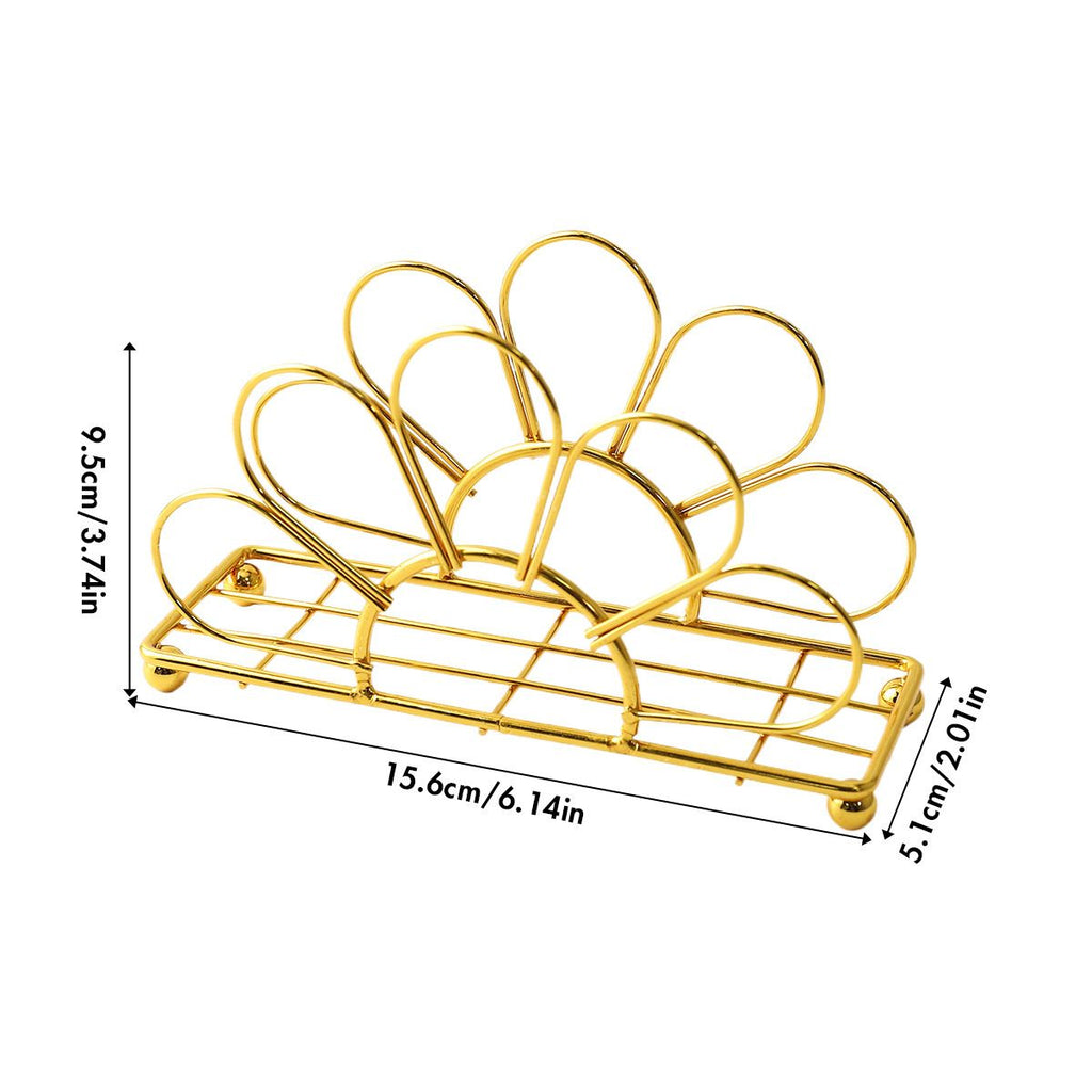 Napkin Holder for Table,  Gold Napkin Holders for Paper Napkins , Picnic Table, Indoor & Outdoor Use, Elegant Décor