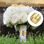 12 Pcs Gold Napkin Rings Hollow Out Napkin Rings Holder Set Metal Serviette Buckle Bulk for Dinner Table Decoration Christmas Holiday Wedding Party Birthday Banquet Gathering