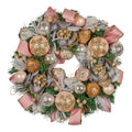 Pink & Champagne Christmas Wreath – 56cm | Jewelled Baubles & Florals
