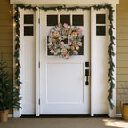 Pink & Champagne Christmas Wreath – 56cm | Jewelled Baubles & Florals
