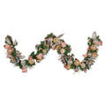 Pink, Champagne & Silver Christmas Garland – 1.85m | Jewelled Baubles & Berries