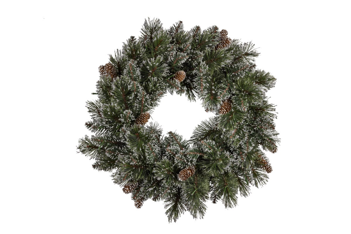 Cashmere Pine Christmas Wreath – 60cm | 50 Warm LEDs