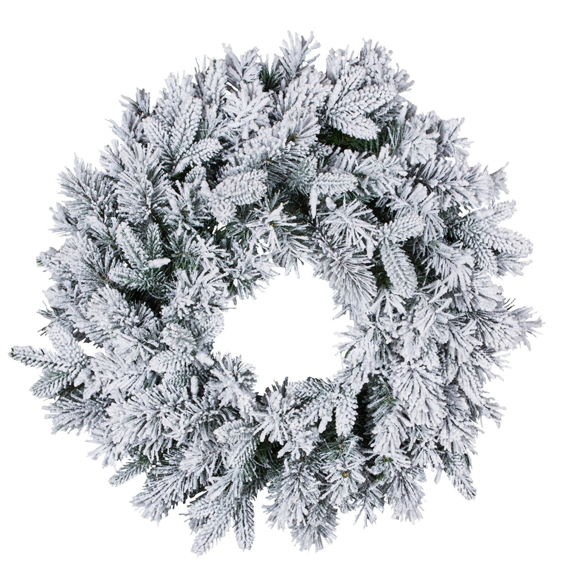 Snowy Atica Christmas Wreath – 61cm | 50 Warm LEDs