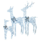 3-Piece Illuminated Reindeer Display – 260 Cool White LEDs