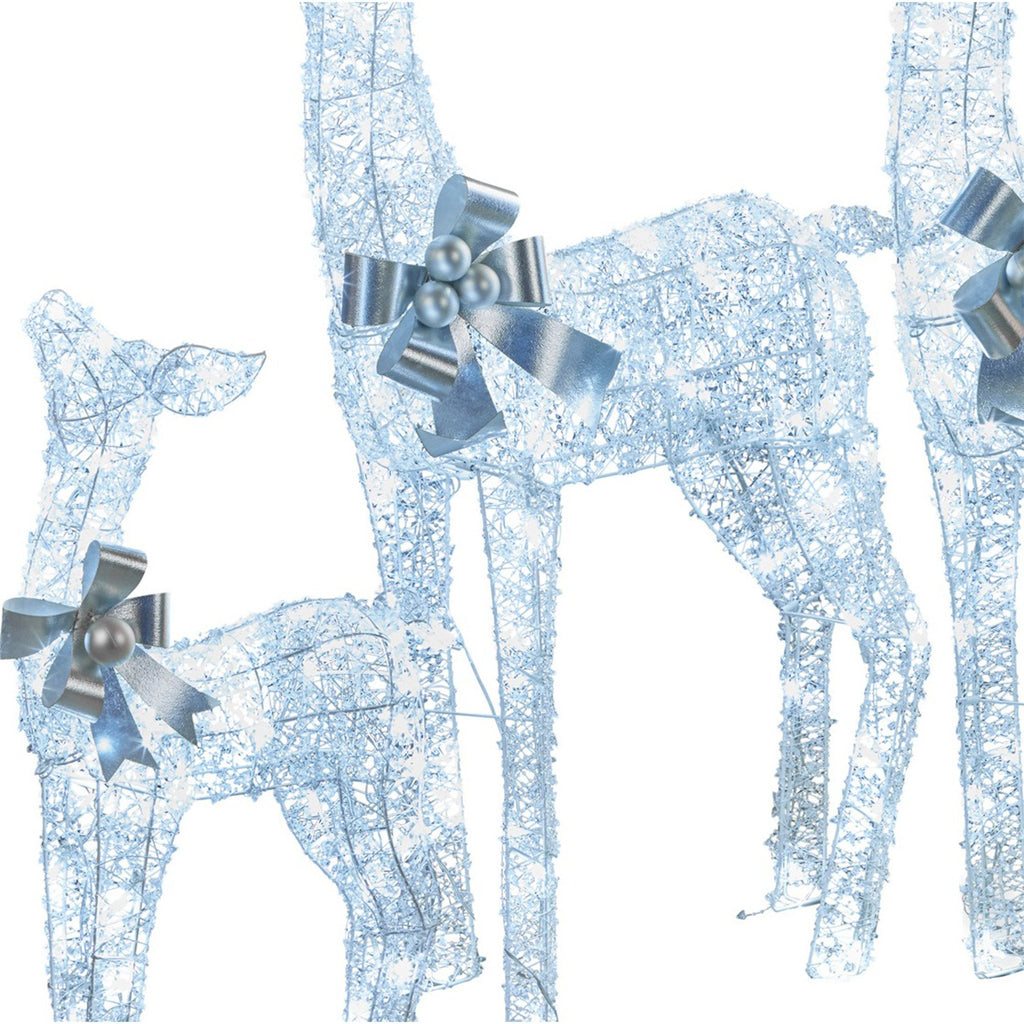 3-Piece Illuminated Reindeer Display – 260 Cool White LEDs