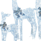 3-Piece Illuminated Reindeer Display – 260 Cool White LEDs