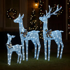 3-Piece Illuminated Reindeer Display – 260 Cool White LEDs