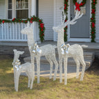 3-Piece Illuminated Reindeer Display – 260 Cool White LEDs