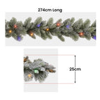 Snowy Stamford Spruce Christmas Garland – 2.74m | 50 LEDs