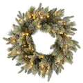 Snowy Stamford Spruce Christmas Wreath – 61cm | LED Lights