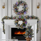 Snowy Stamford Spruce Christmas Wreath – 61cm | LED Lights