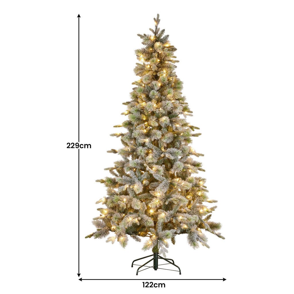 Snowy Stamford Spruce Christmas Tree – 7.5ft | 550 LEDs