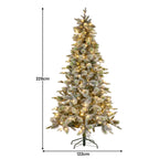 Snowy Stamford Spruce Christmas Tree – 7.5ft | 550 LEDs