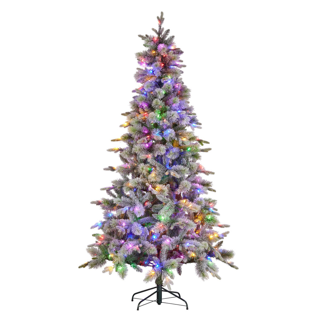 Snowy Stamford Spruce Christmas Tree – 7.5ft | 550 LEDs