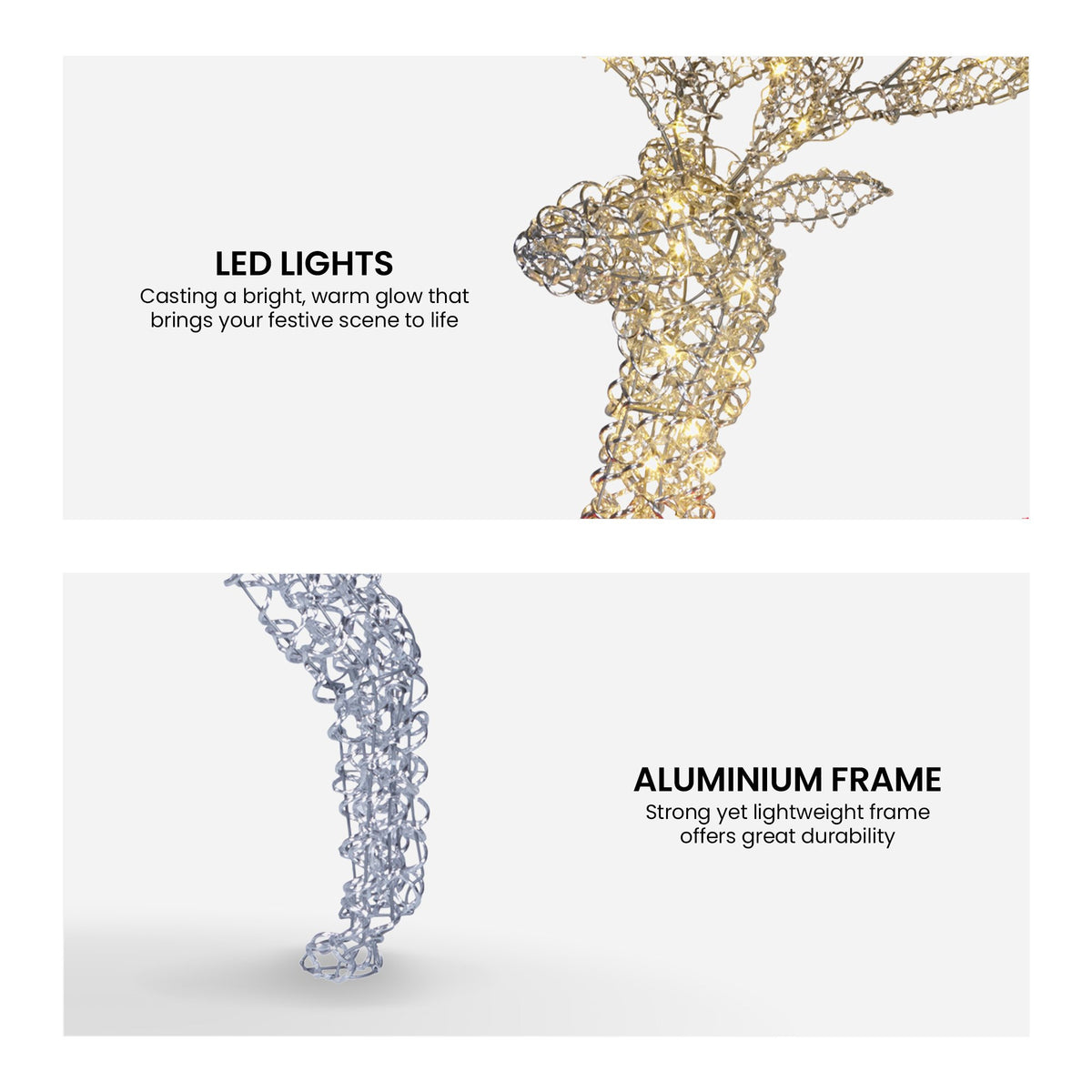 Christabelle 1.5m Light-Up Christmas Reindeer – 220 Warm White LEDs