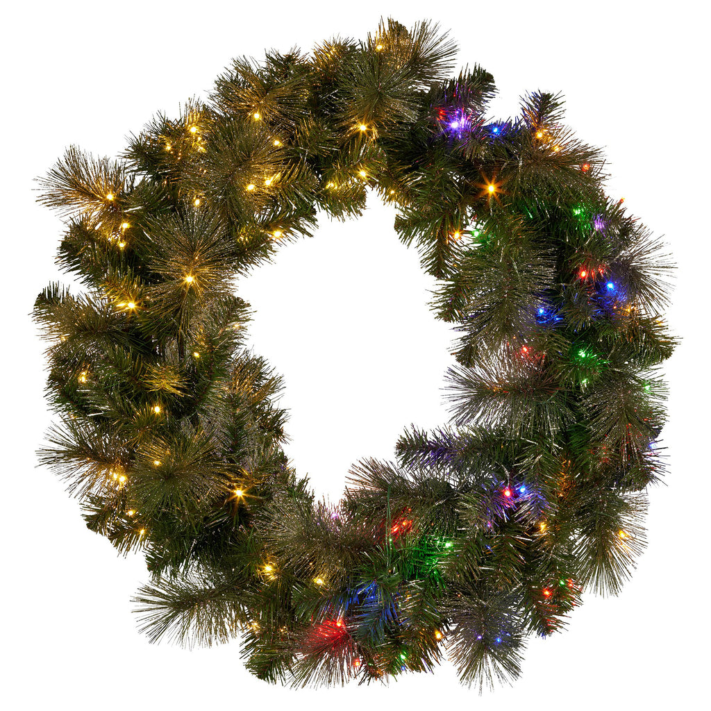 Christabelle 1.22m Split Double-Door Christmas Wreath – 140 LED Lights
