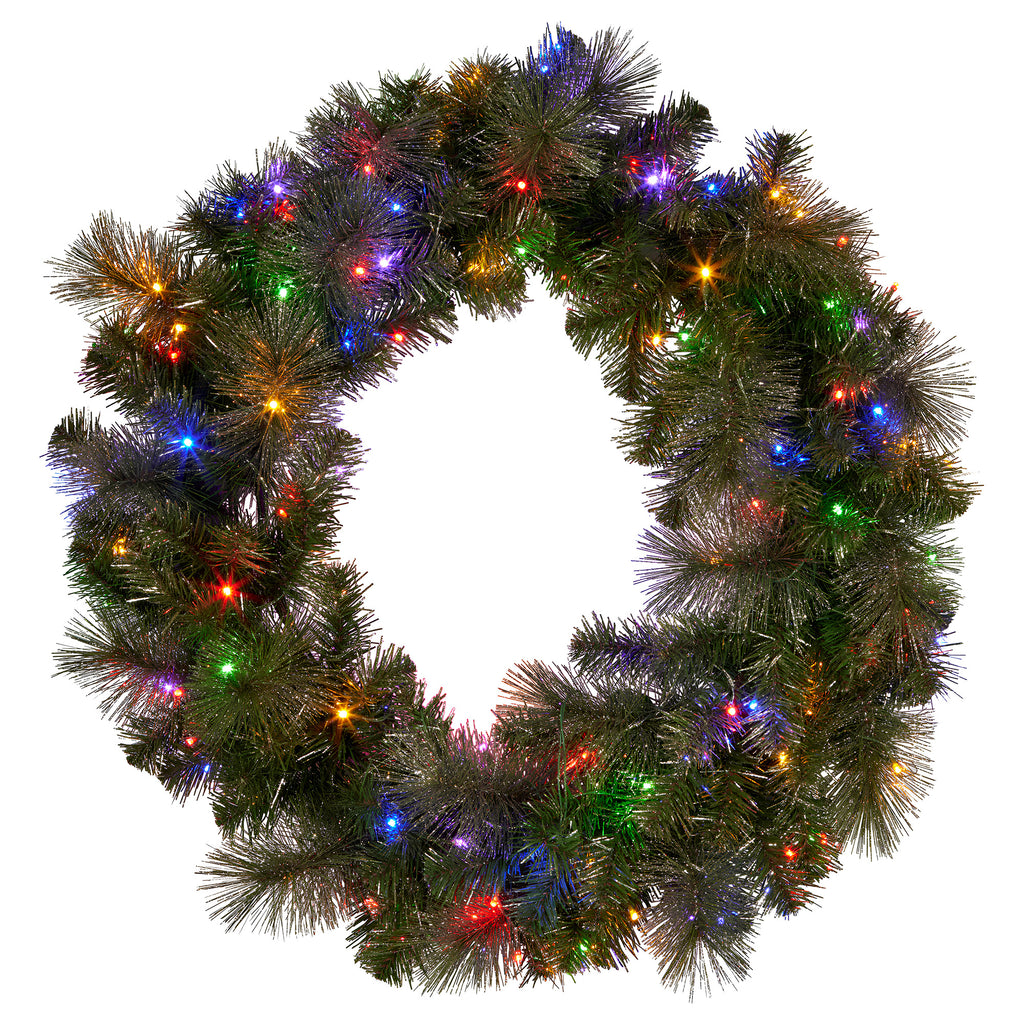 Christabelle 1.22m Split Double-Door Christmas Wreath – 140 LED Lights