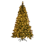 Christabelle 7.5ft Glittery Gold Pre-Lit Christmas Tree – 650 LEDs