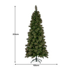 Christabelle 7.5ft Slim Glittery Gold Pre-Lit Christmas Tree – 400 LEDs