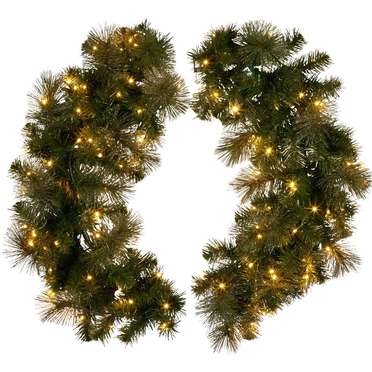 Split Christmas Wreath for Double Doors – 76cm | 100 LEDs