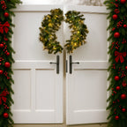 Split Christmas Wreath for Double Doors – 76cm | 100 LEDs