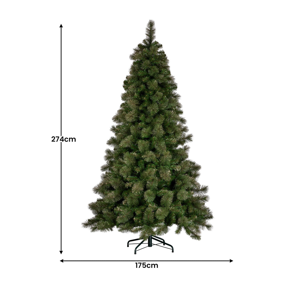 BIG AF 9ft Glittery Gold Pre-Lit Christmas Tree – 850 LEDs