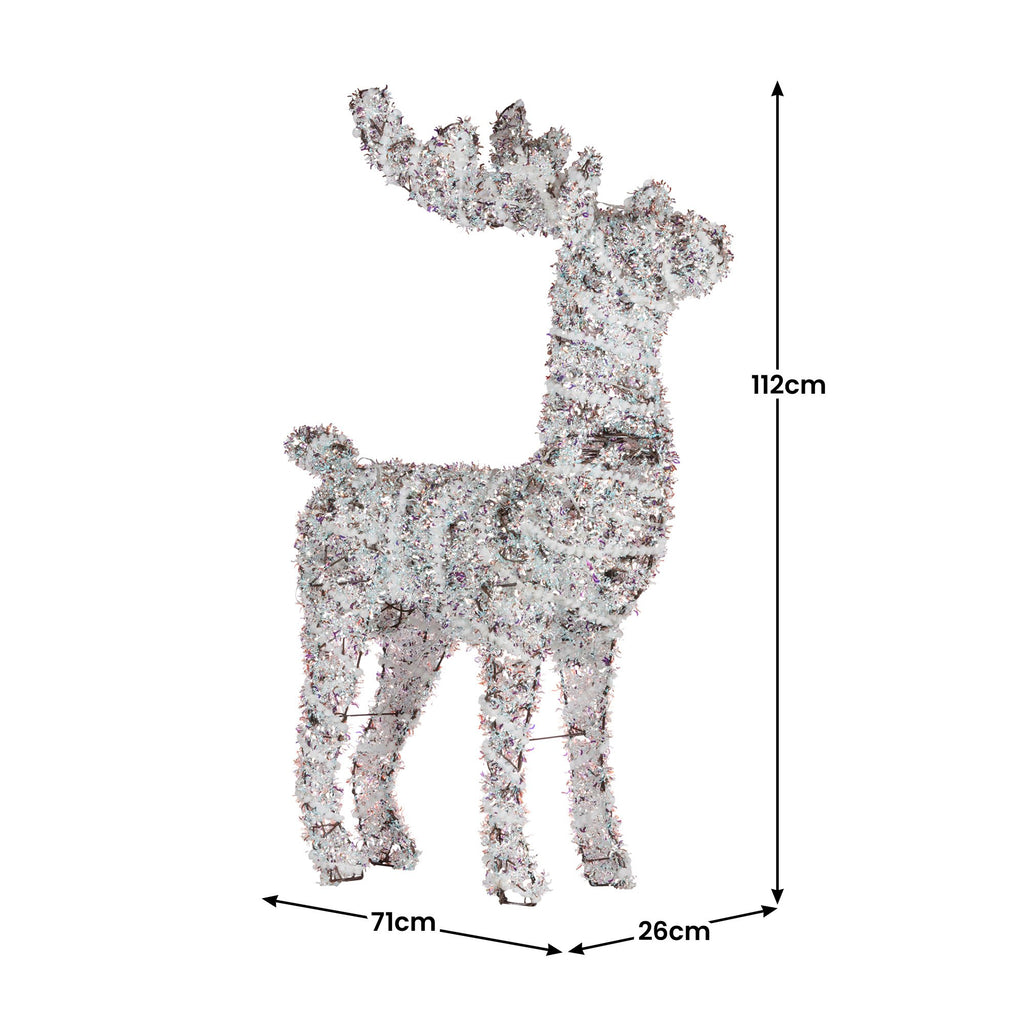 Christabelle 112cm Animated Reindeer – 80 Multi-Colour LEDs