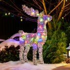 Christabelle 112cm Animated Reindeer – 80 Multi-Colour LEDs