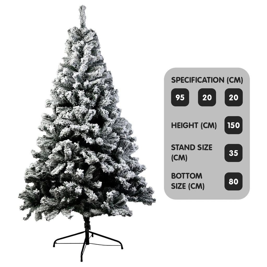 NNEDSZ Christabelle Snow-Tipped Artificial Christmas Tree 1.5m - 550 Tips