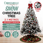 Christabelle 2.1m Snow-Tipped Christmas Tree – 1,200 Tips
