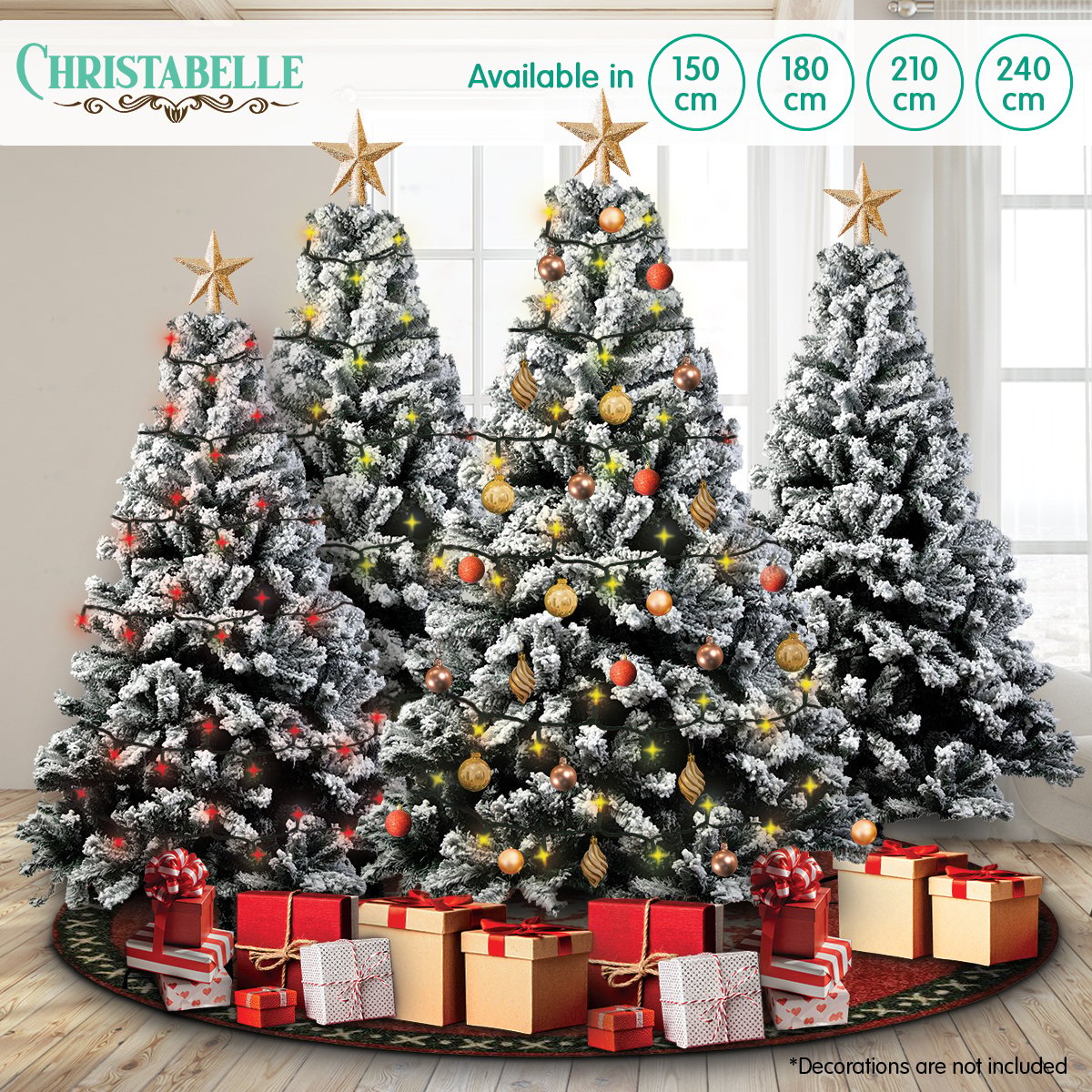 Christabelle 2.4m Snow-Tipped Christmas Tree – 1,500 Tips