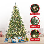 Christabelle 1.8m Pre-Lit LED Christmas Tree with Pine Cones