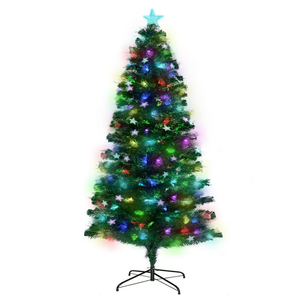 Christabelle 1.8m Enchanted Fibre Optic Christmas Tree – Twinkling Lights & Star Topper