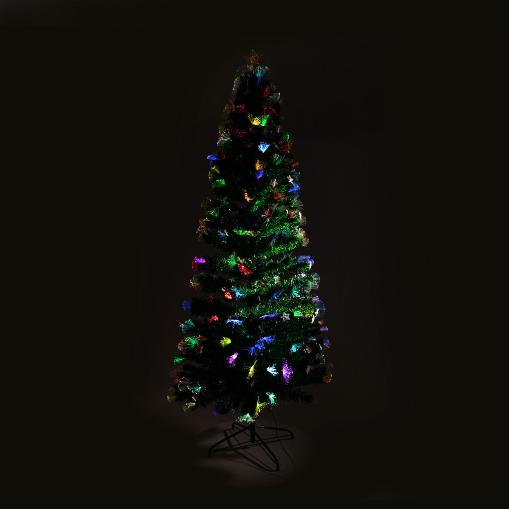 Christabelle 1.8m Enchanted Fibre Optic Christmas Tree – Twinkling Lights & Star Topper