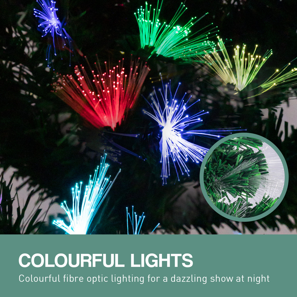 Christabelle 1.8m Enchanted Fibre Optic Christmas Tree – Twinkling Lights & Star Topper