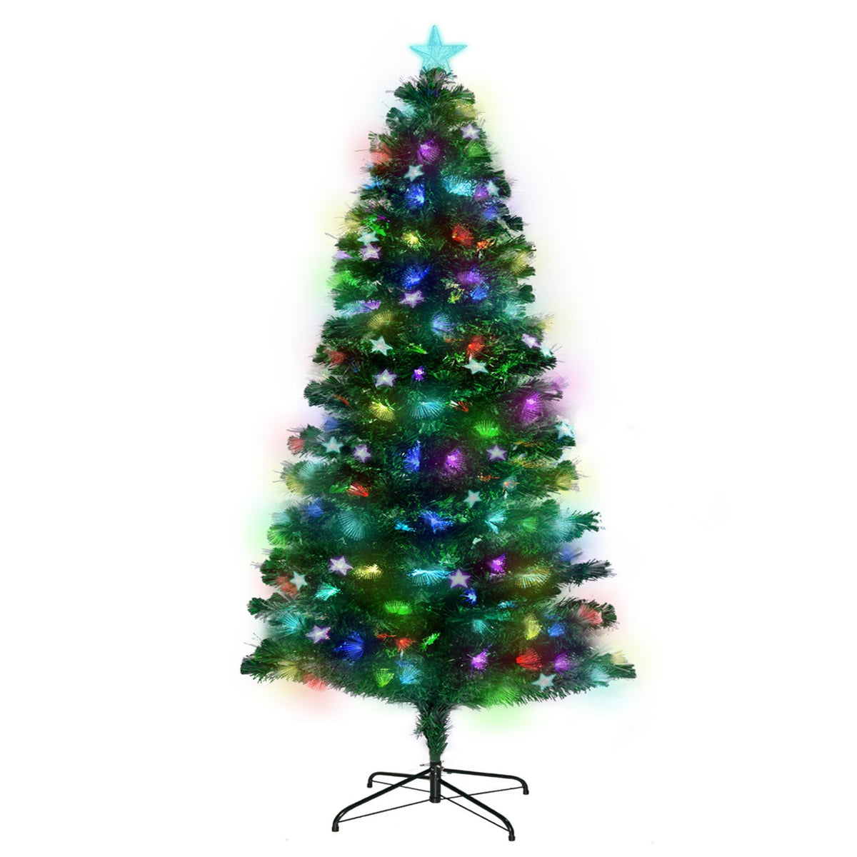 Christabelle 2.1m Enchanted Fibre Optic Christmas Tree – Twinkling Lights & Star Topper